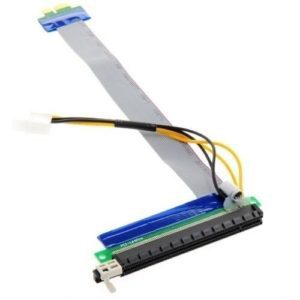 Cabo Riser Extensor PCI-E 1x para 16x com Molex 20cm