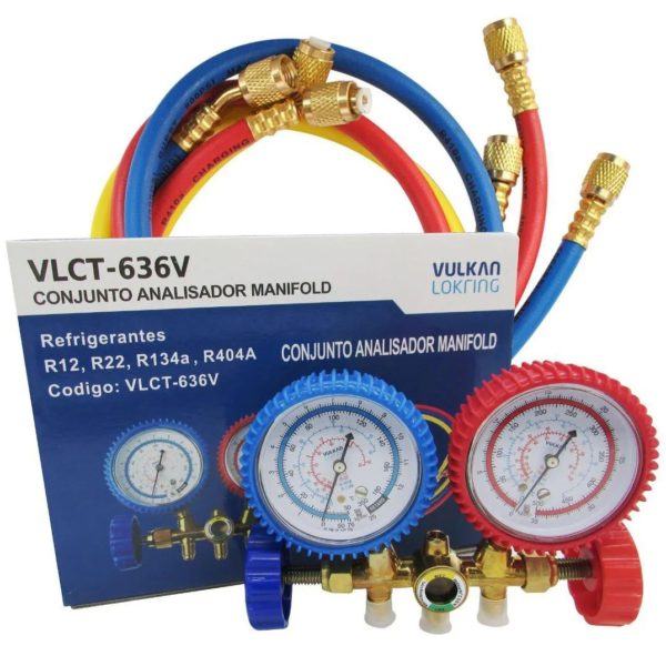 Manifold Vulkan VLCT-636V Gás R12 R22 R404a R134a