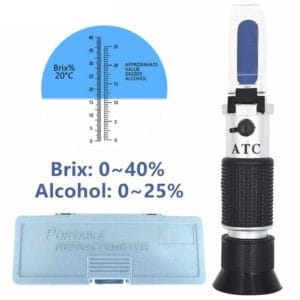 Refratômetro Brix 0-40% e Álcool 0-25%