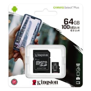 Cartão de Memória MicroSD Kingston 64GB SDCS2 Canvas