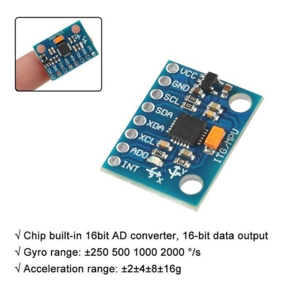 Acelerômetro e Giroscópio 3 Eixos MPU-6050 GY-521 - Imagem 8