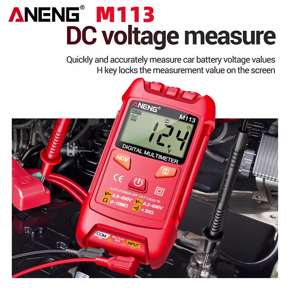 Mini Multímetro Inteligente Aneng M113 Vermelho - Imagem 4