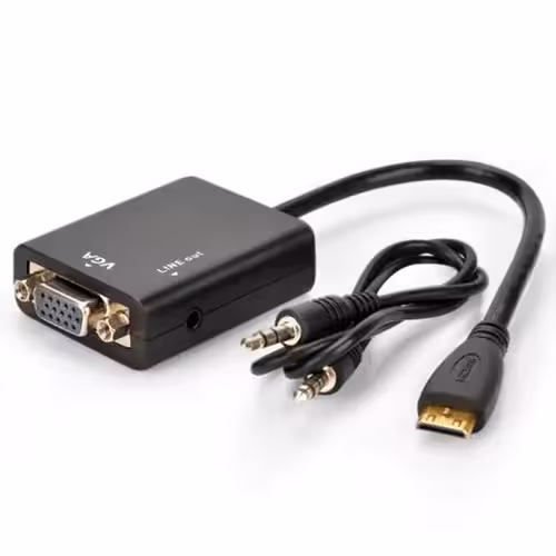 Cabo Adaptador e Conversor HDMI Para VGA com Áudio - Imagem 3